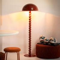 By-Boo Vloerlamp 'Luox' 150cm hoog, kleur Koraalrood - thumbnail