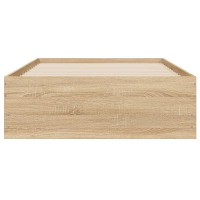 Bedframe met lades bewerkt hout sonoma eikenkleurig 90x200 cm - thumbnail