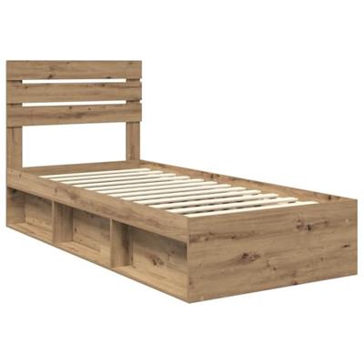 Bedframe Ambachtelijk eiken 100 x 200 cm Massief grenenhout