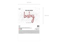 PartyDeko Folieballon Baby Roségoud (73cm) - thumbnail