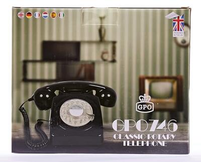 GPO GPO746ROR 746 Desk Phone Rotary Dial Orange