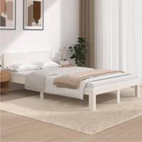 Bedframe massief grenenhout wit 120x200 cm - thumbnail