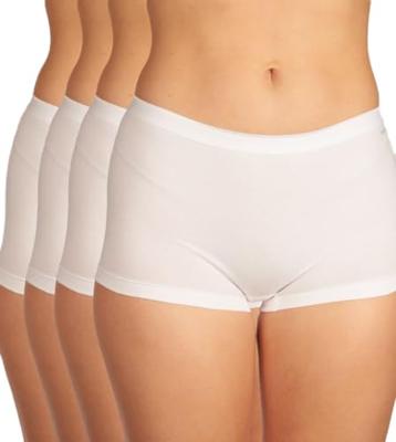 Ten Cate Basics Organic Cotton Stretch Short 4-pack Wit-S