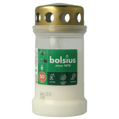 Bolsius Herdenkingslicht nr 3 transparant 1 Stuks