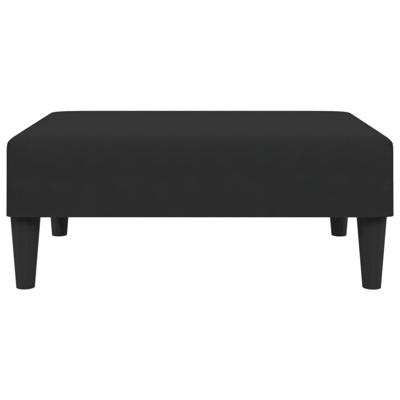 2-delige Loungeset met kussens fluweel zwart - thumbnail