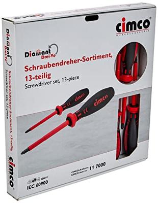 Cimco Cimco Werkzeuge VDE Schroevendraaierset 13-delig Plat, Kruiskop Phillips, Kruiskop Pozidriv, Binnen-Torx