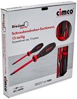 Cimco Cimco Werkzeuge Schroevendraaierset VDE 13-delig Plat, Kruiskop Phillips, Kruiskop Pozidriv, Binnen-Torx - thumbnail