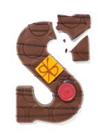 HEMA Handgedecoreerde chocoladeletter melk S 180g - thumbnail