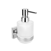 Zeepdispenser Sapho X-Square Hangend 200 ML Chroom / Melkglas - thumbnail