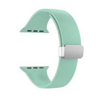 Siliconen bandje - Folding Buckle - Lichtgroen - Geschikt voor Apple Watch 38mm / 40mm / 41mm / 42mm - thumbnail
