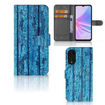 OPPO A78 5G | A58 5G | Book Style Case | Wood Blue