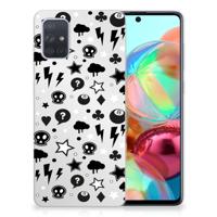 Silicone Back Case Samsung Galaxy A71 Silver Punk - thumbnail