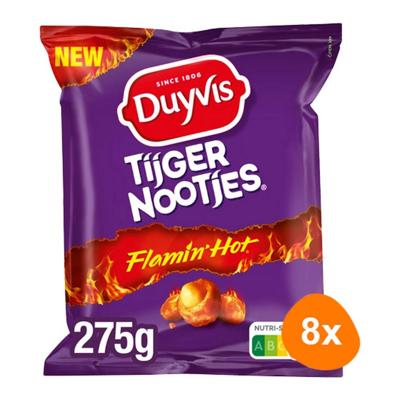 Duyvis - Tijgernootjes Flamin' Hot - 8x 275g