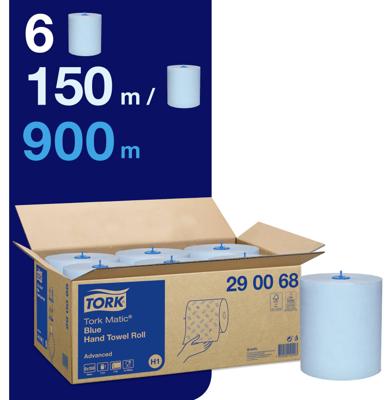 TORK 290068 Papieren handdoeken Blauw 900 m
