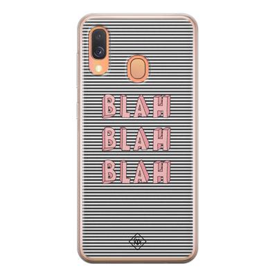 Samsung Galaxy A40 siliconen telefoonhoesje - Blah blah blah