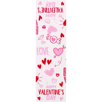 Sluitsticker | Happy Valentine's Day | 200x60mm | papier + PP | roze/rood | rol à 100 stuks - thumbnail