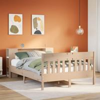 Bed met boekenkast zonder matras massief grenenhout 135x190 cm - thumbnail