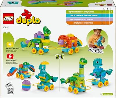 LEGO DUPLO 3-in-1 dinosaurussen op wielen 10451