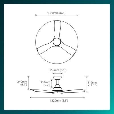 Philips LED Olas Plafondventilator 30 W (Ø x h) 1320 mm x 310 mm Wit Met afstandsbediening, Dimbaar Philips LED Olas Plafondventilator 30 W (Ø x h) 1320 mm x 310 mm Wit Met afstandsbediening, Dimbaar