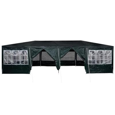Partytent Groen en Wit 800 x 400 x 266 cm Polyester en staal