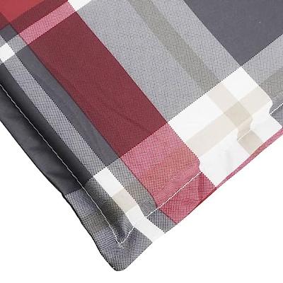 Ligbedkussen ruitpatroon 186x58x4 cm rood