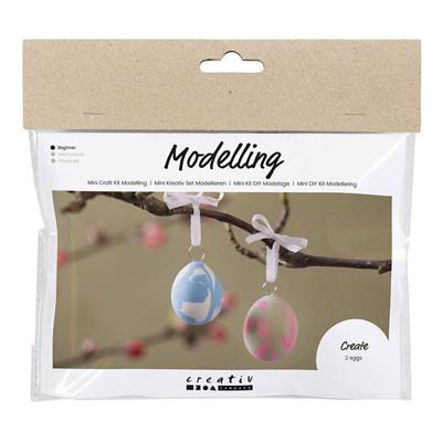Creativ Company Mini hobbyset boetseren gemarmerdere eieren