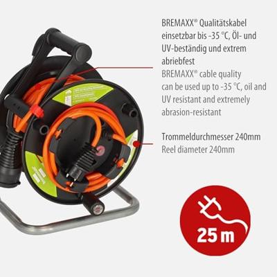 Brennenstuhl Garant G Bretec IP44 tuinkabelhaspel van gerecycled kunststof | 23 + 2m | AT-N05V3V3-F3G1.5 - 1148500 Brennenstuhl Garant G Bretec IP44 tuinkabelhaspel van gerecycled kunststof | 23 + 2m | AT-N05V3V3-F3G1.5 - 1148500