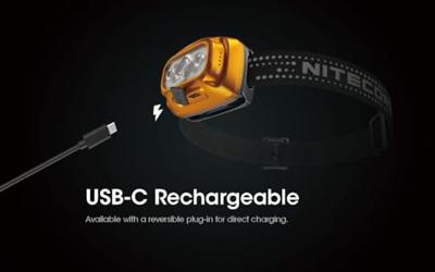 NiteCore NU31 grau Hoofdlamp LED werkt op een accu 550 lm NiteCore NU31 grau Hoofdlamp LED werkt op een accu 550 lm