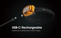 NiteCore NU31 grau Hoofdlamp LED werkt op een accu 550 lm - thumbnail