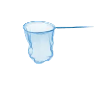 Visnet vlindernet bamboe 150cm - thumbnail