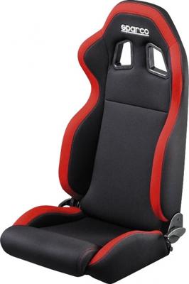Sparco sportstoel R100 met verstelbare rugleuning zwart/rood