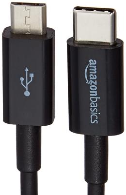 Amazon Basics USB-C to Micro USB 2.0 Charger Cable - 3 Feet (0.9 Meters), Black