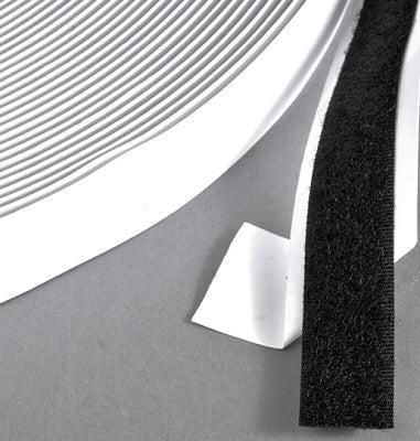 Klittenband klevend 25mm zwart lus 25m