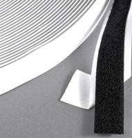 Klittenband klevend 25mm zwart lus 25m - thumbnail