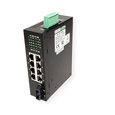 ROLINE industriële switch 7x RJ-45, 1x SC, unmanaged