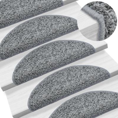 Trapmatten 10 st 65x21x4 cm Grijs Halfrond Groot