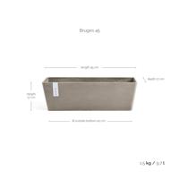 Ecopots Bruges kunststof bloempot Taupe - Ø 43 cm - thumbnail
