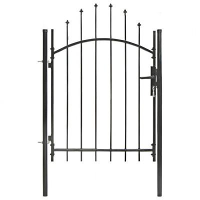 VidaXL Poort 1x1,5 m staal zwart