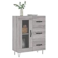 Dressoir 69,5x34x90 cm bewerkt hout grijs sonoma eikenkleurig - thumbnail