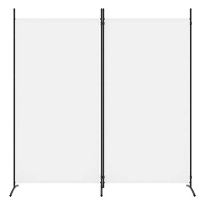 Kamerscherm met 2 panelen 175x180 cm stof wit Kamerscherm met 2 panelen 175x180 cm stof wit
