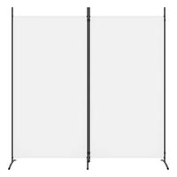 Kamerscherm met 2 panelen 175x180 cm stof wit - thumbnail
