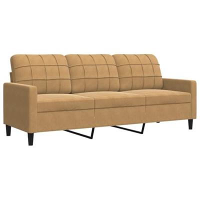 2-delige Loungeset met kussens fluweel bruin