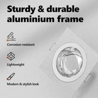 VidaXL Spotje 12 pcs zilver 9 x 9 x 2 cm aluminium - thumbnail