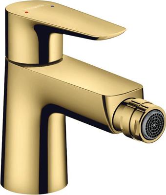 Hansgrohe Talis E ééngreeps bidetmengkraan met PopUp trekwaste, Polished Gold Optic