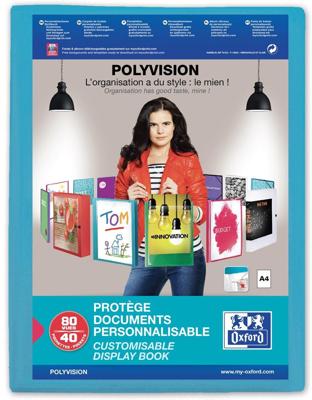 Showalbum Oxford Polyvision A4 40-tassen PP blauw