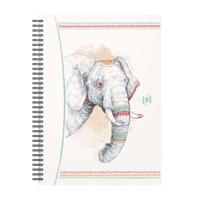 Oxford Boho Chic spiraalblok, ft A5, 120 bladzijden, gelijnd, geassorteerde kleuren - thumbnail