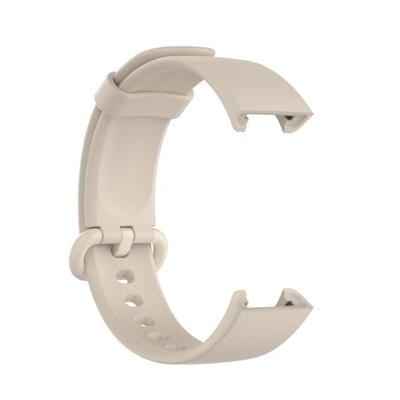 By Qubix - Classic siliconen sportbandje - Beige - Compatible met Xiaomi Mi Watch Lite/Redmi Watch - Compatible Xiaomi bandje