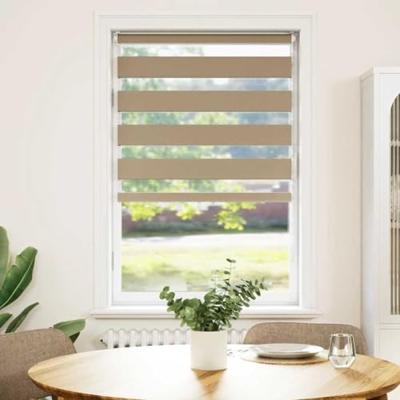 Zebra Blind 85x100 cm stofbreedte 80,9 cm polyester zandbruin