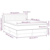 Boxspring met matras fluweel roze 140x220 cm - thumbnail
