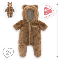 Corolle bunting brown bear onesie - 42cm - thumbnail